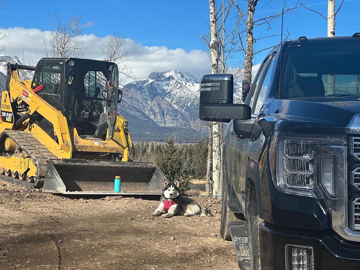 Husky on jobsite